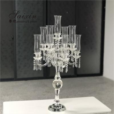 Quality 9 Branches 9 Arm Crystal Candelabra For Interior Decor Candle Holder Home for sale