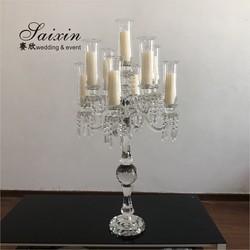 Quality 9 Branches 9 Arm Crystal Candelabra For Interior Decor Candle Holder Home for sale