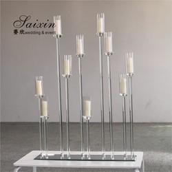 Quality ZT-323H wholesale 1m long base crystal candelabra wedding centerpiece for sale