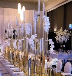 Quality Hot sale crystal glass candelabra table centerpieces for wedding event for sale