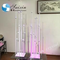 Quality Hot sale crystal glass candelabra table centerpieces for wedding event for sale