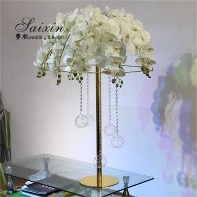China Factory wholesale wedding table centerpieces gold metal umbrella for sale