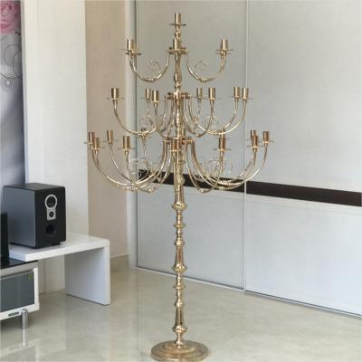 Quality ZT-322 Modern design high quality 27 arms metal tall candelabras for wedding for sale