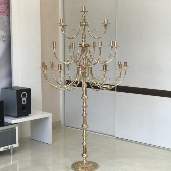 Quality ZT-322 Modern design high quality 27 arms metal tall candelabras for wedding for sale