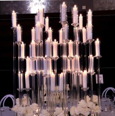 China ZT-323L New wedding table centre piece crystal candelabra for sale