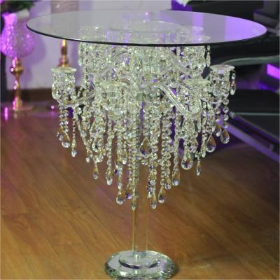China Event Decoration Crystal Cake Table Beautiful Wedding Cake Table Decor for sale