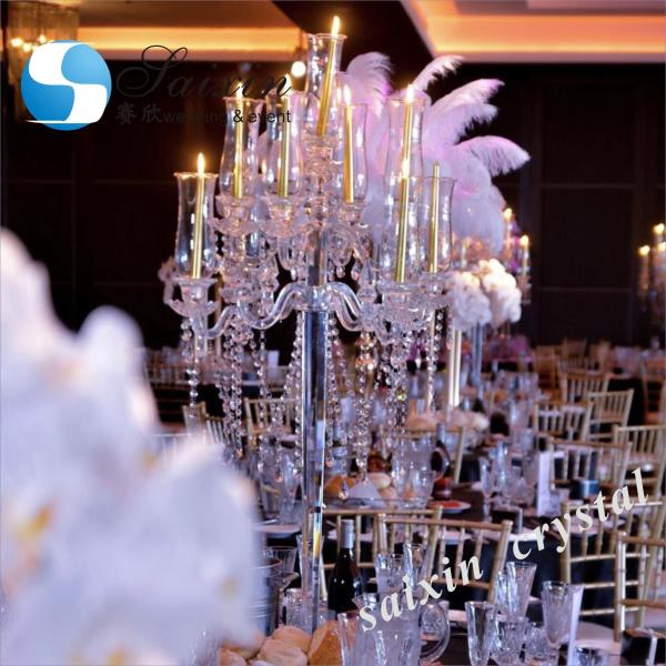 Quality Luxury Indoor Hanging Crystal Candelabra Beaded 9 Arms 130CM for sale