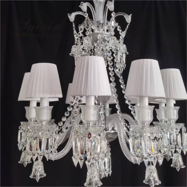 Quality 12 Light Crystal Chandelier Bedroom Lighting Event Ceiling Decor Larger Shade for sale