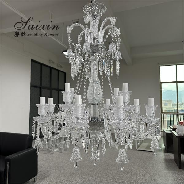 Quality 12 Light Crystal Chandelier Bedroom Lighting Event Ceiling Decor Larger Shade for sale