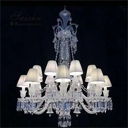 Quality 12 Light Crystal Chandelier Bedroom Lighting Event Ceiling Decor Larger Shade for sale