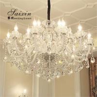 Quality White Crystal Chandelier Lights Crystal Ceiling Lamp Decoration 100CM for sale