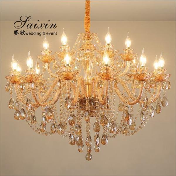 Quality White Crystal Chandelier Lights Crystal Ceiling Lamp Decoration 100CM for sale