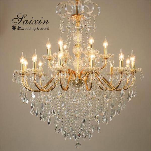 Quality White Crystal Chandelier Lights Crystal Ceiling Lamp Decoration 100CM for sale