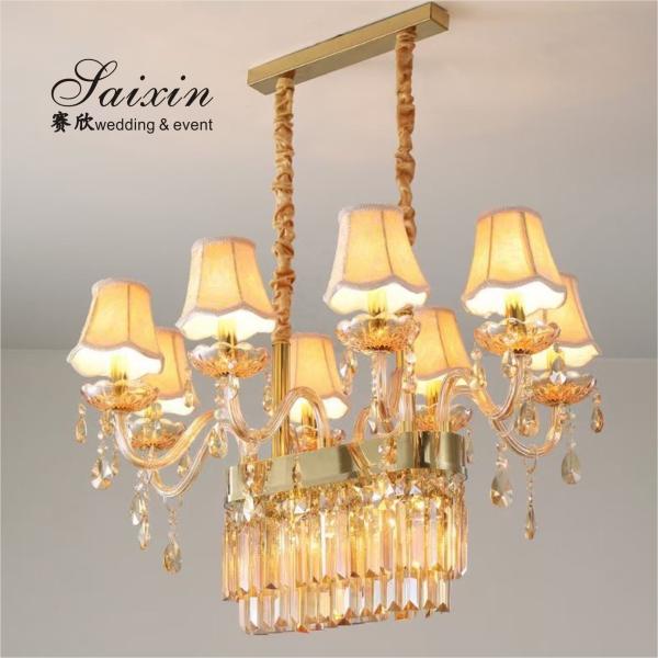 Quality White Crystal Chandelier Lights Crystal Ceiling Lamp Decoration 100CM for sale