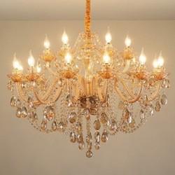 Quality White Crystal Chandelier Lights Crystal Ceiling Lamp Decoration 100CM for sale