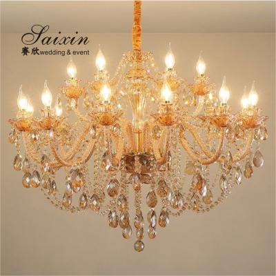 Quality Luxury Crystal Chandelier Light Ceiling Wedding Event Decor Lighting Black for sale