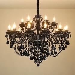 Quality Luxury Crystal Chandelier Light Ceiling Wedding Event Decor Lighting Black for sale