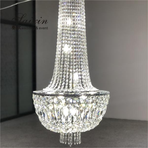 Quality 18 16 15 Light Crystal Chandelier Pendant Light Round Rectangular 80CMx60cm for sale