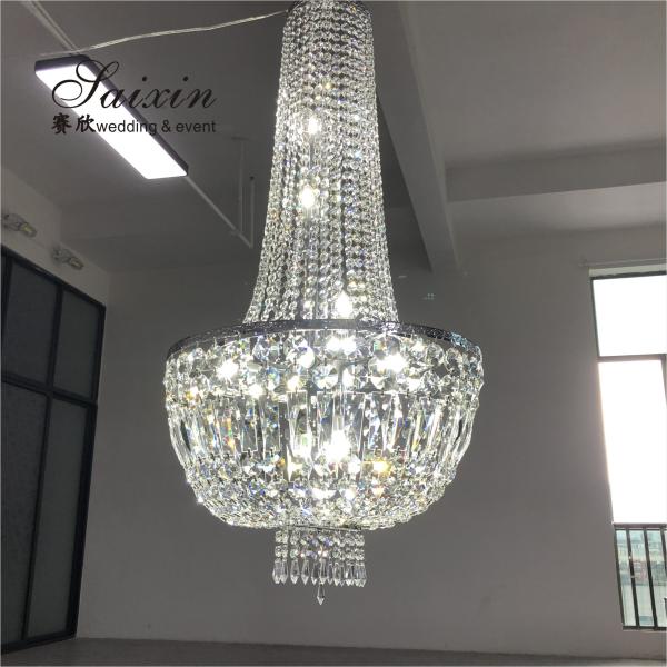 Quality 18 16 15 Light Crystal Chandelier Pendant Light Round Rectangular 80CMx60cm for sale