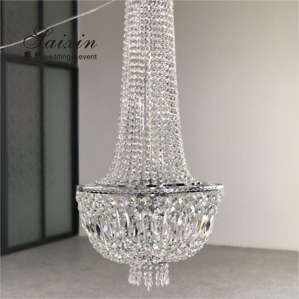 Quality 18 16 15 Light Crystal Chandelier Pendant Light Round Rectangular 80CMx60cm for sale