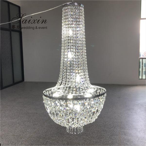 Quality 18 16 15 Light Crystal Chandelier Pendant Light Round Rectangular 80CMx60cm for sale