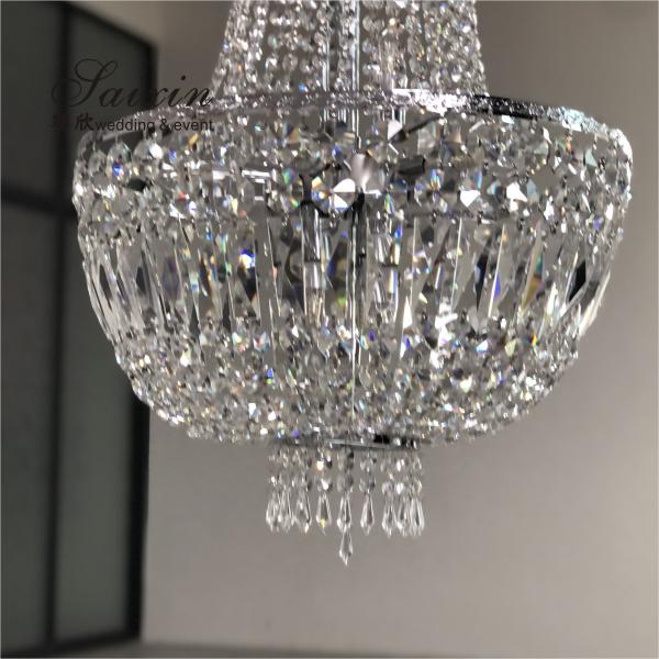 Quality 18 16 15 Light Crystal Chandelier Pendant Light Round Rectangular 80CMx60cm for sale