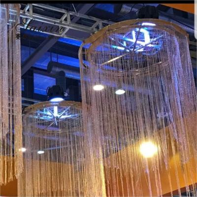 China Elegant  Wedding Ceiling Decoration Champagne colors Fabric String Curtain Ceiling Drape for sale