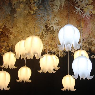 China 10 Light  Crystal Chandelier Flush Ceiling Light Decorative Lamp Lily Hanging String Lighting for sale