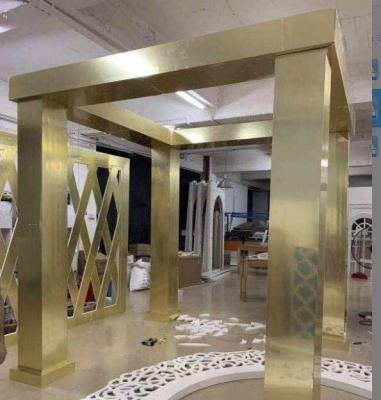 China ZT-220H-2 mirror pillars chuppah decoraiton stage wedding for sale