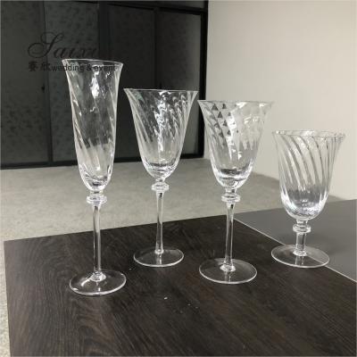 China SX-G011 Water Glass Cup Custom Color Whiskey  Champagne Drinking Glasses For Wedding Home Decor Te koop