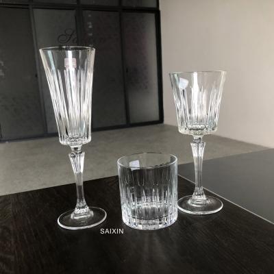 China Dining Wedding Table Charger Plates Clear Cut Republic  Crystal  Wine Glass for sale