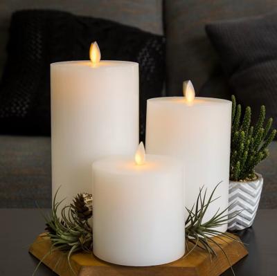 China Led Candles For Wedding Centerpieces Flameless Elegant Christmas Light Wax Wedding Candle Pillars for sale