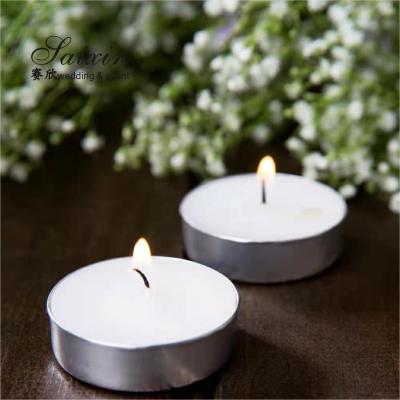 China Wholesale Decoration Wedding Event Cheap Aluminium Cup 8 Hours Tealight Candle For Party for sale