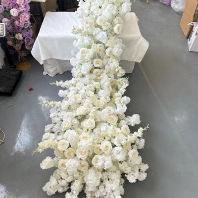 Chine Produits de décoration de mariage Couleur personnalisée Soie Mariage Table florale Runner Sweetheart Table Fleurs artificielles à vendre