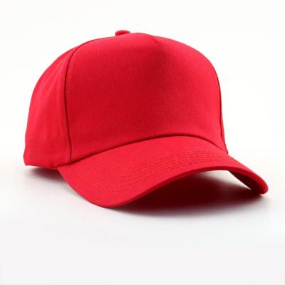 China Woven Label Advertising Baseball Caps , 80g Lightweight red Sports Cap for sale