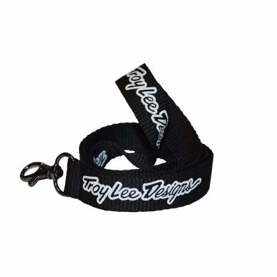China Personalized OEM Logo Sublimation Printing Lanyard Black Blue Color For Key for sale