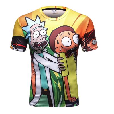 中国 OEMパターン短い袖のTシャツ、反pilling日本製アニメの不足分の袖のワイシャツ 販売のため