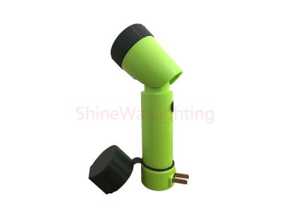 China Green High Power Flashlight IP64 Weatherproof  Rechargeable Muti Funtion for sale