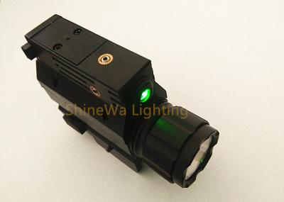China 500 Lumen Tactical Flashlight With Green Laser Sight For Pistols IP64 Waterproof for sale