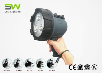 China Cree Battery Operated Handheld Spotlight , Waterproof Spotlight AC Charger for sale