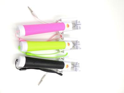 China ABS Smart Phone Cable Selfie Stick .Pocket Monopod  With 3.5mm Jack Cable for sale