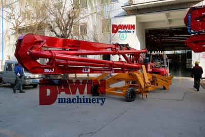 China 13m 15m 17m trailer mobile spider concrete placing boom work with concrete pump for construction jobs for sale