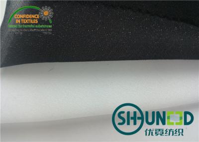 China Interconexión fusible, blanco puro tejido fusible de la tela del punto que interlinea doble en venta