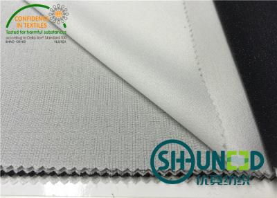 China 30D * 50D Double Dot Twill Weave Woven Interlining For Apparel Industry for sale