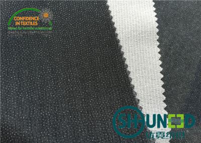 China 40D * 120D 100% Polyester Fusible Interlining Double Dot W1020D For Garments for sale
