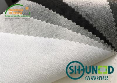 China Interfacing Fabrics Fusible Non Woven Interlining With Double Dot PA Coating for sale