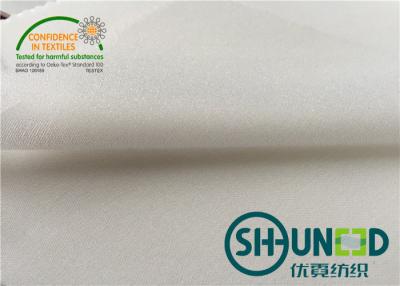 China Double Dot White Interlining Fabric Shringkage Resistant For Woven's Casual Shirt for sale