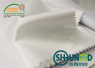 China Capa plana del algodón de la camisa soluble en agua dura de Handfeeling que interlinea en venta