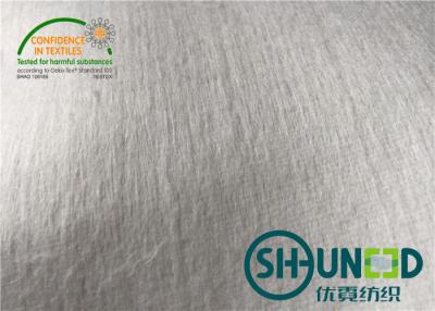 China White 100% Polyester Woven Tie Interlining Fabric Heavy Weight For Necktie for sale