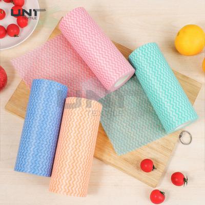 China Wavy Line Spunlace Nonwoven Cleaning Wipes For Kitchen Wet Wipes for sale